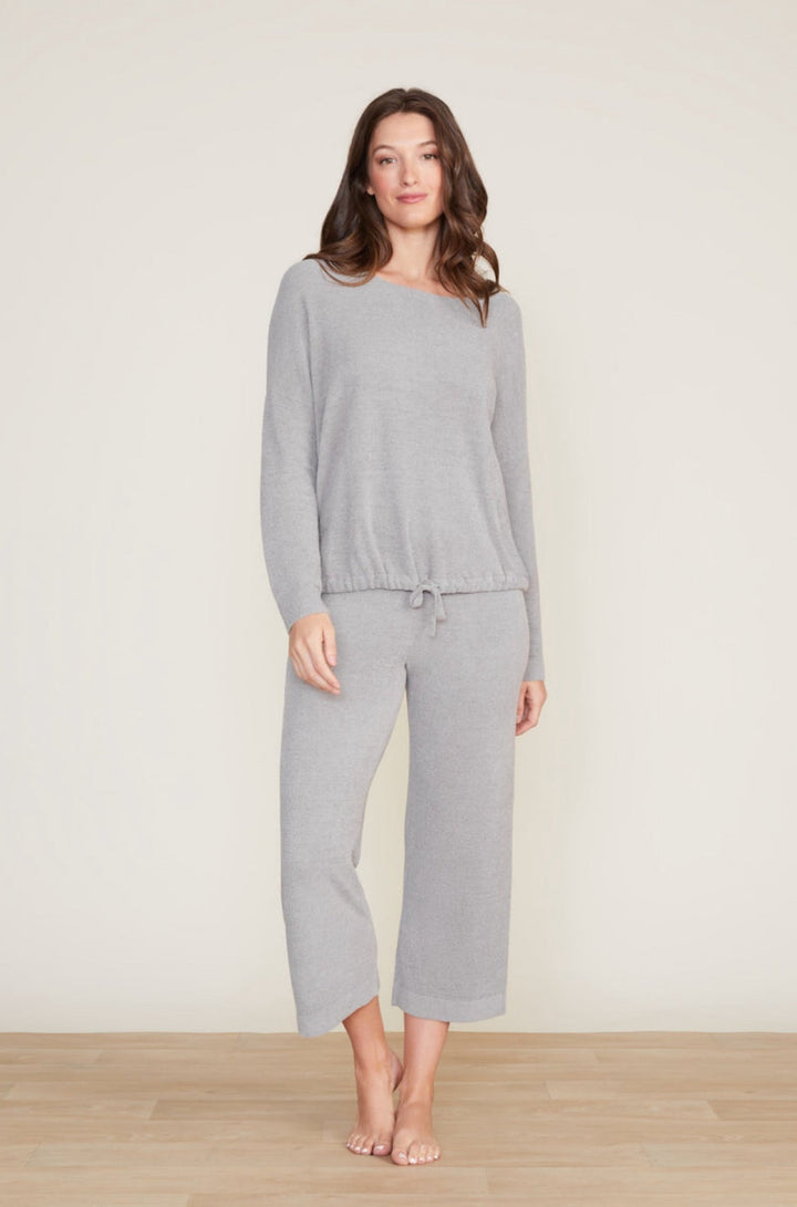 Cozy Chic Ultra Lite Slouchy Pullover in Dove Gray - obligato