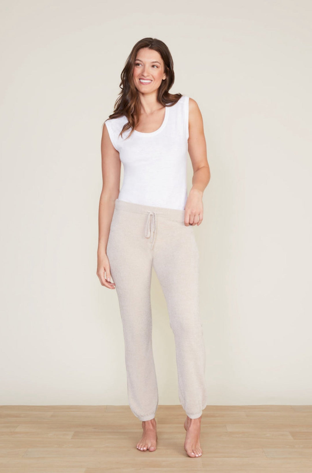 Cozy Chic Ultra Lite Track Pant in Stone - obligato