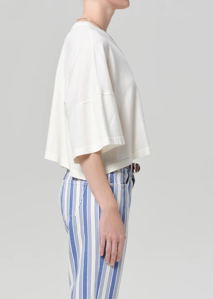 Crop Cape Tee in Pashmina - obligato