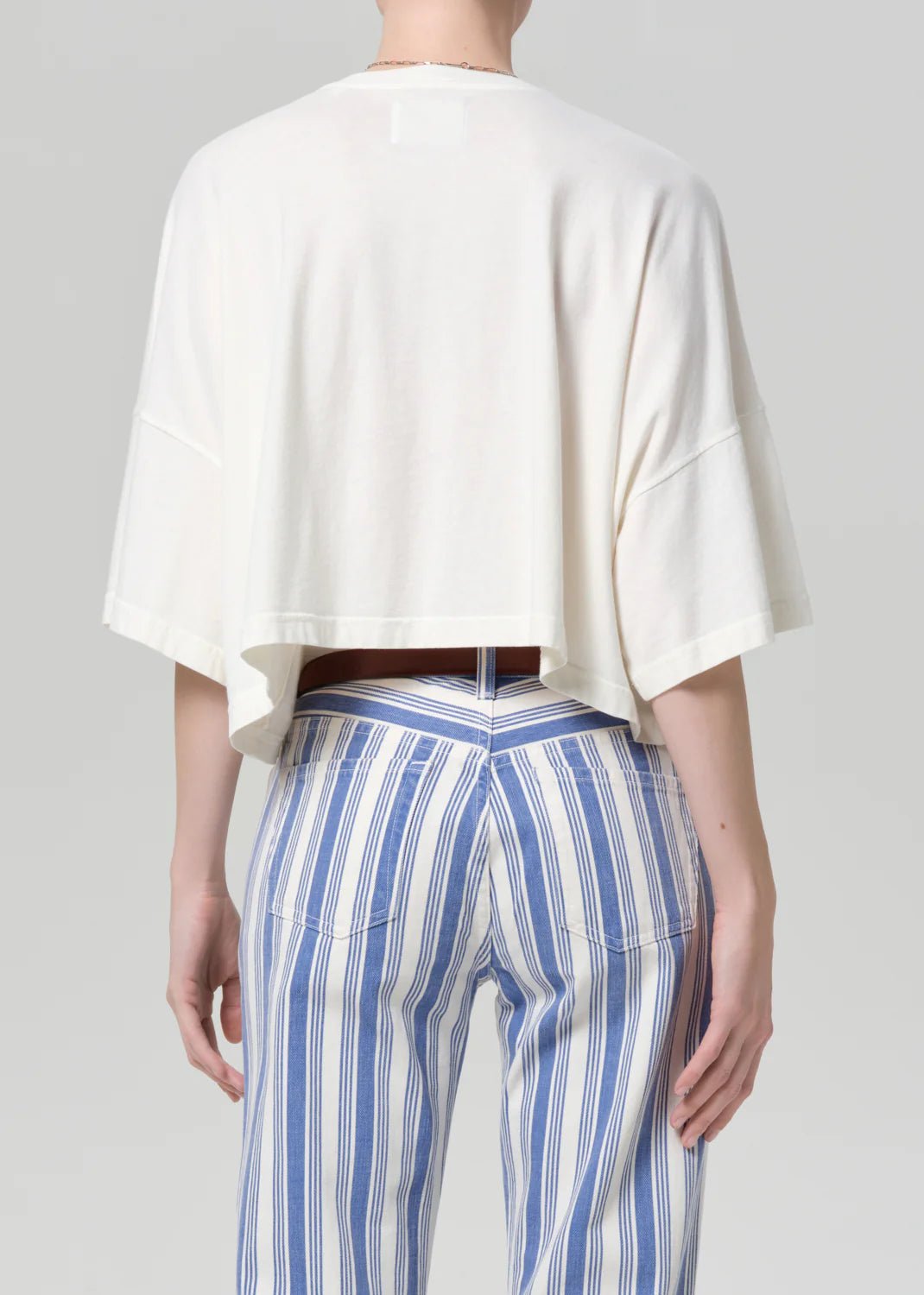 Crop Cape Tee in Pashmina - obligato