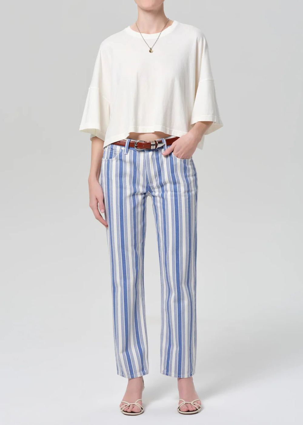 Crop Cape Tee in Pashmina - obligato