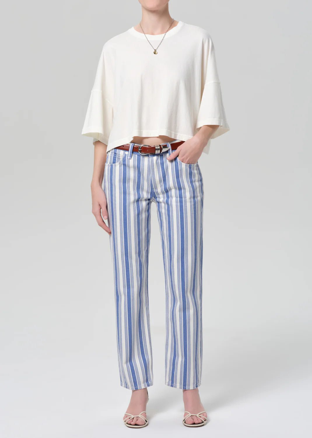 Crop Cape Tee in Pashmina - obligato