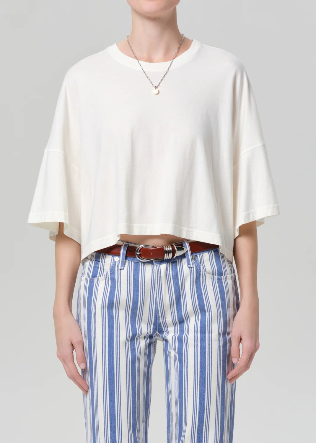 Crop Cape Tee in Pashmina - obligato