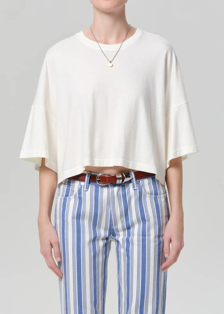 Crop Cape Tee in Pashmina - obligato