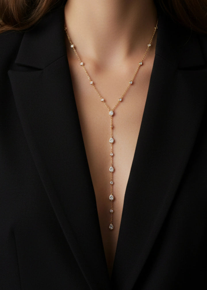 Crystal Lariat Necklace - obligato