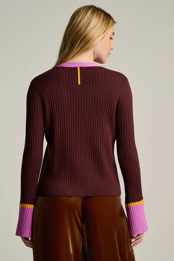 Cuff Keeper Cardigan in Rum Raisin - obligato