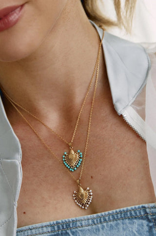 'CUORE' TURQUOISE STONES NECKLACE - obligato