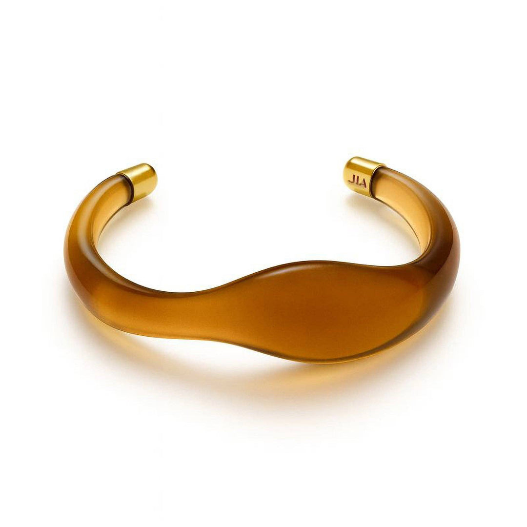 Curve Amber Resin Cuff - obligato