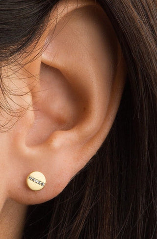 CZ screw post earring - obligato