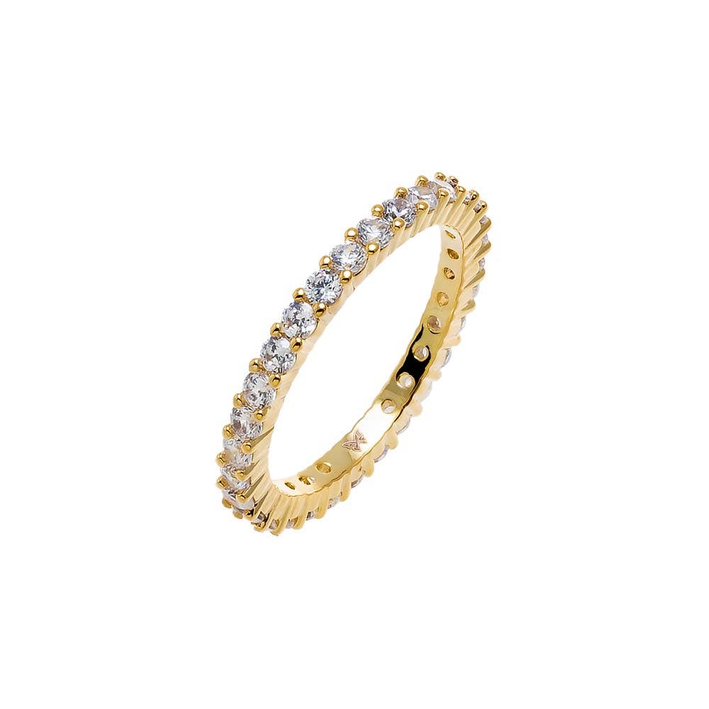 CZ Thin Eternity Band: Gold / 5 - obligato