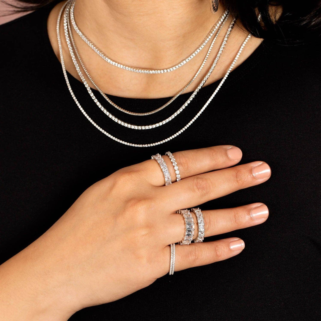 CZ Thin Eternity Band: Gold / 6 - obligato