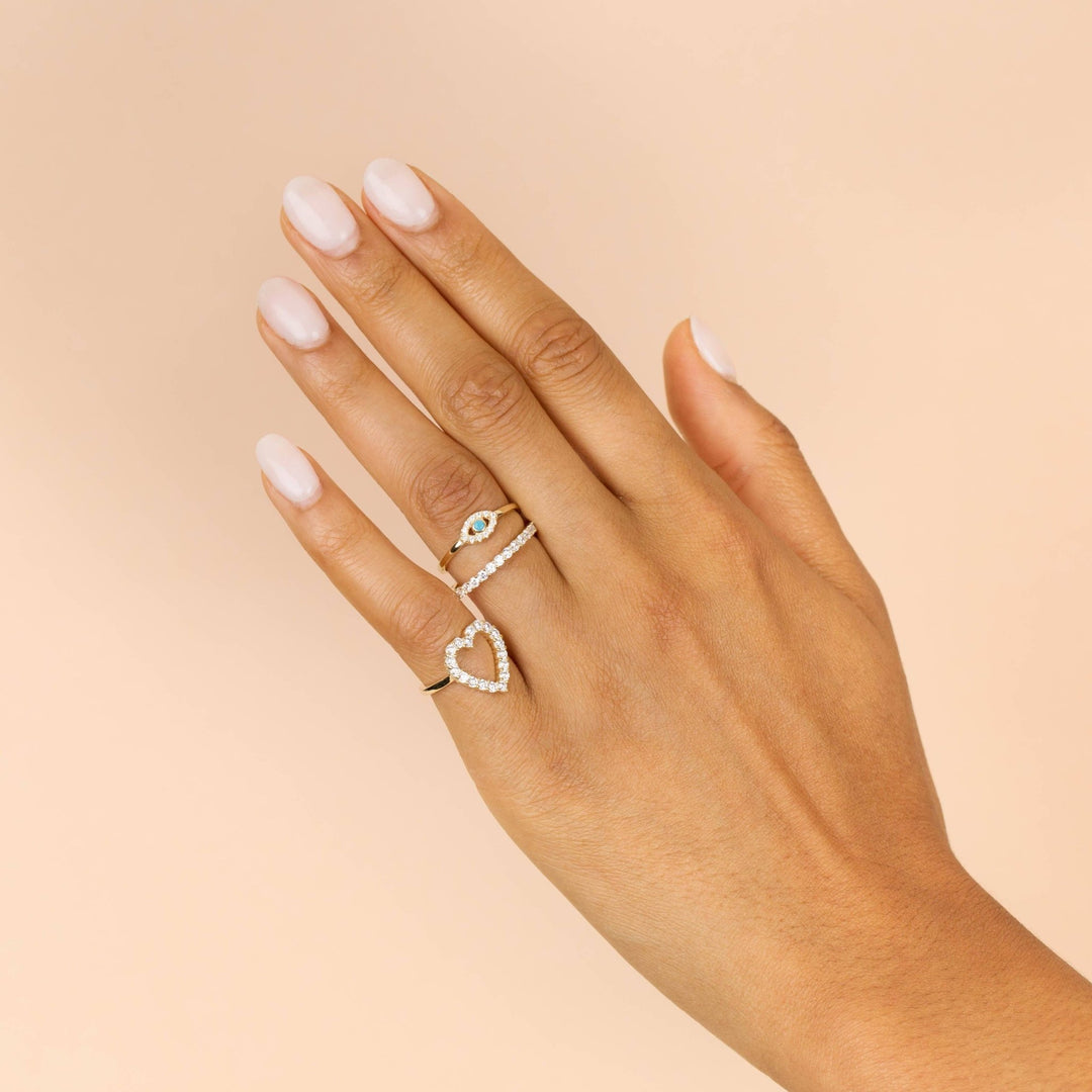 CZ Thin Eternity Band: Gold / 6 - obligato