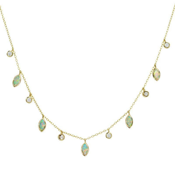 Drops of Spring Opal Choker Necklace: Orange Opal