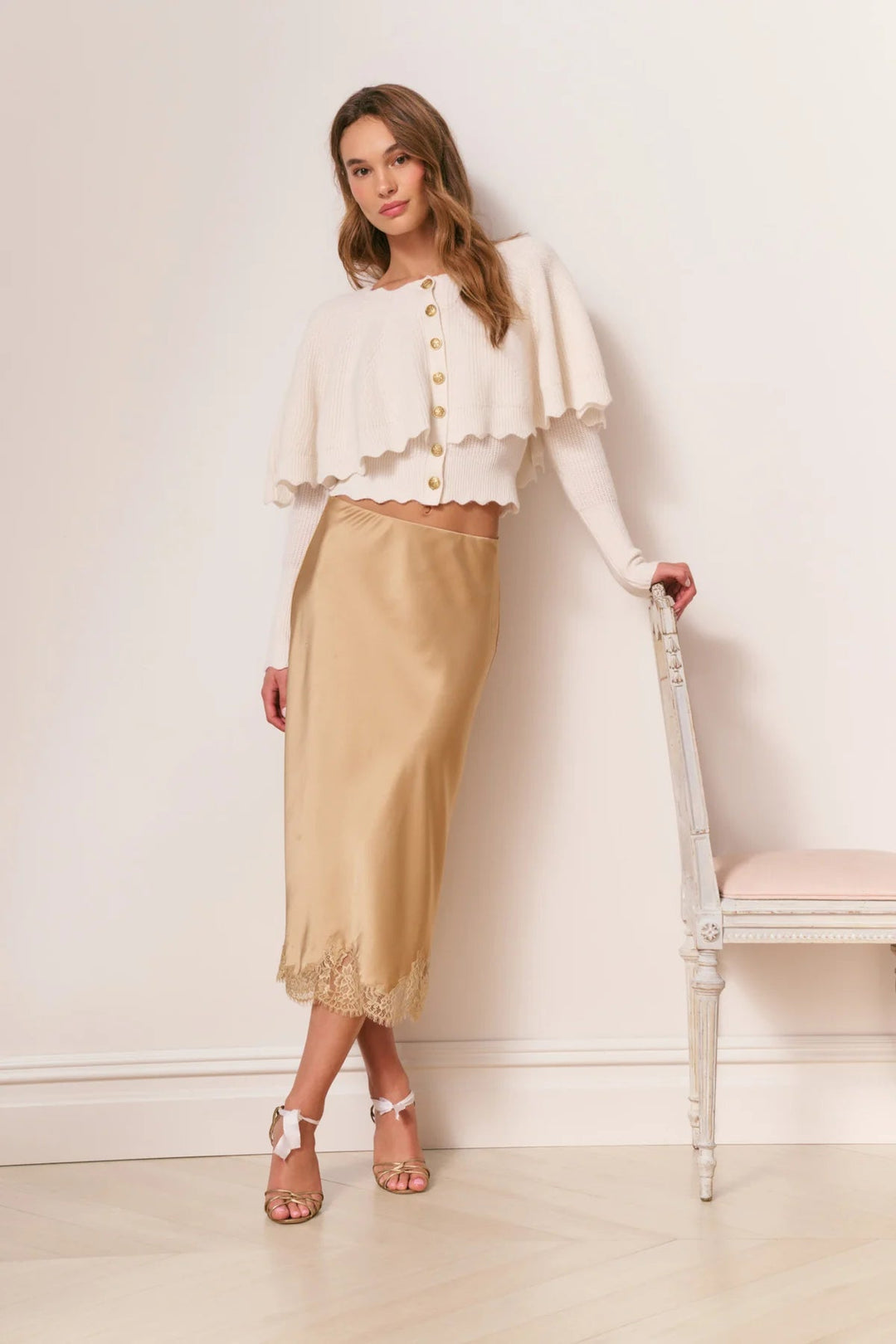 Daelyn Cardigan in Champagne - obligato