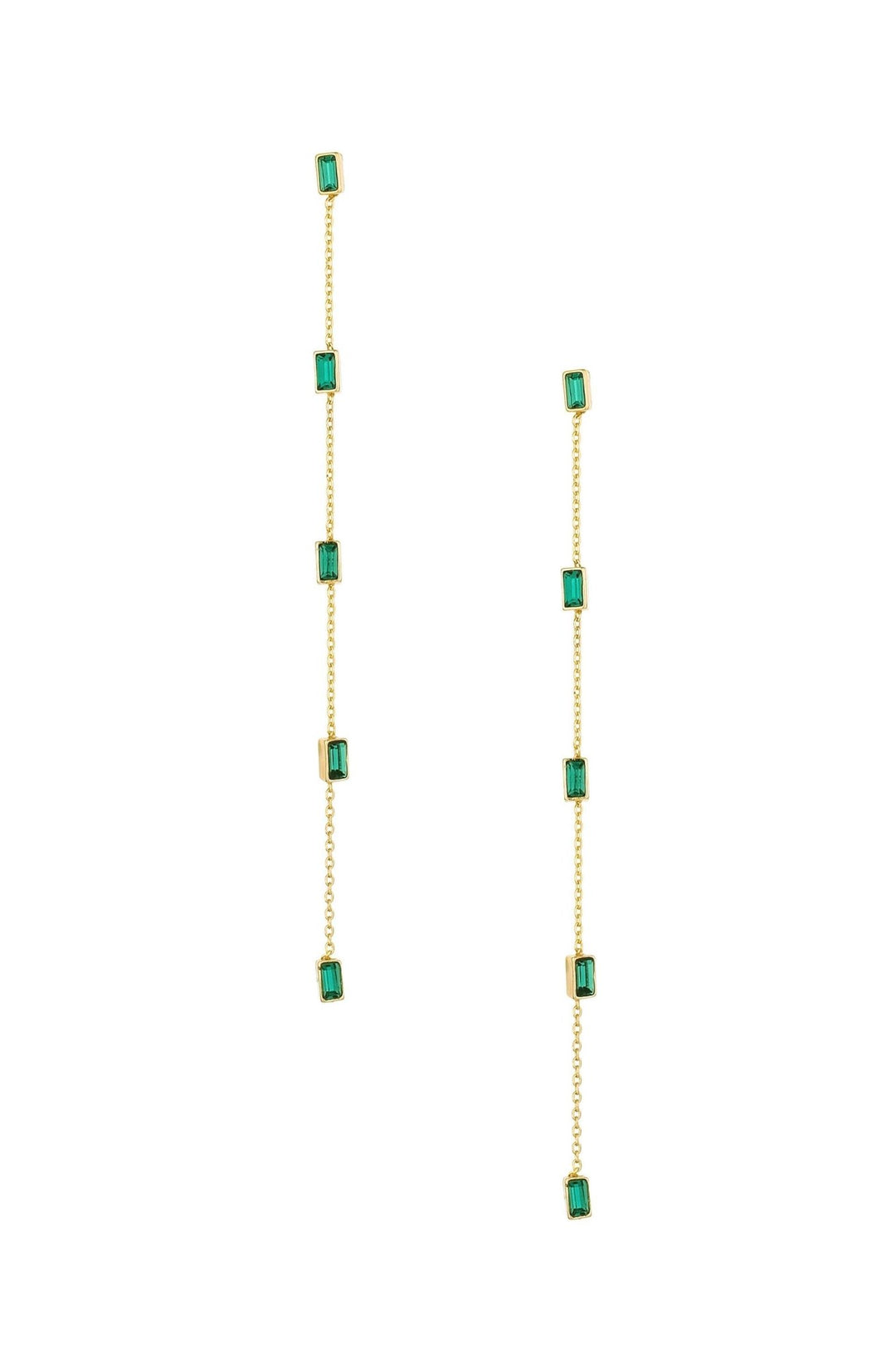 Dainty Statement Crystal Dangle Earrings: Clear Crystals / One Size - obligato