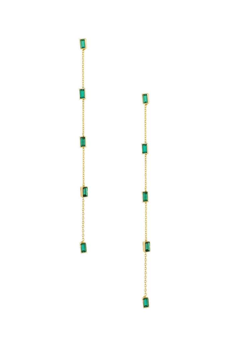 Dainty Statement Crystal Dangle Earrings: Clear Crystals / One Size - obligato