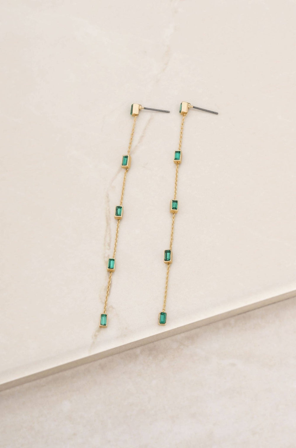 Dainty Statement Crystal Dangle Earrings: Clear Crystals / One Size - obligato