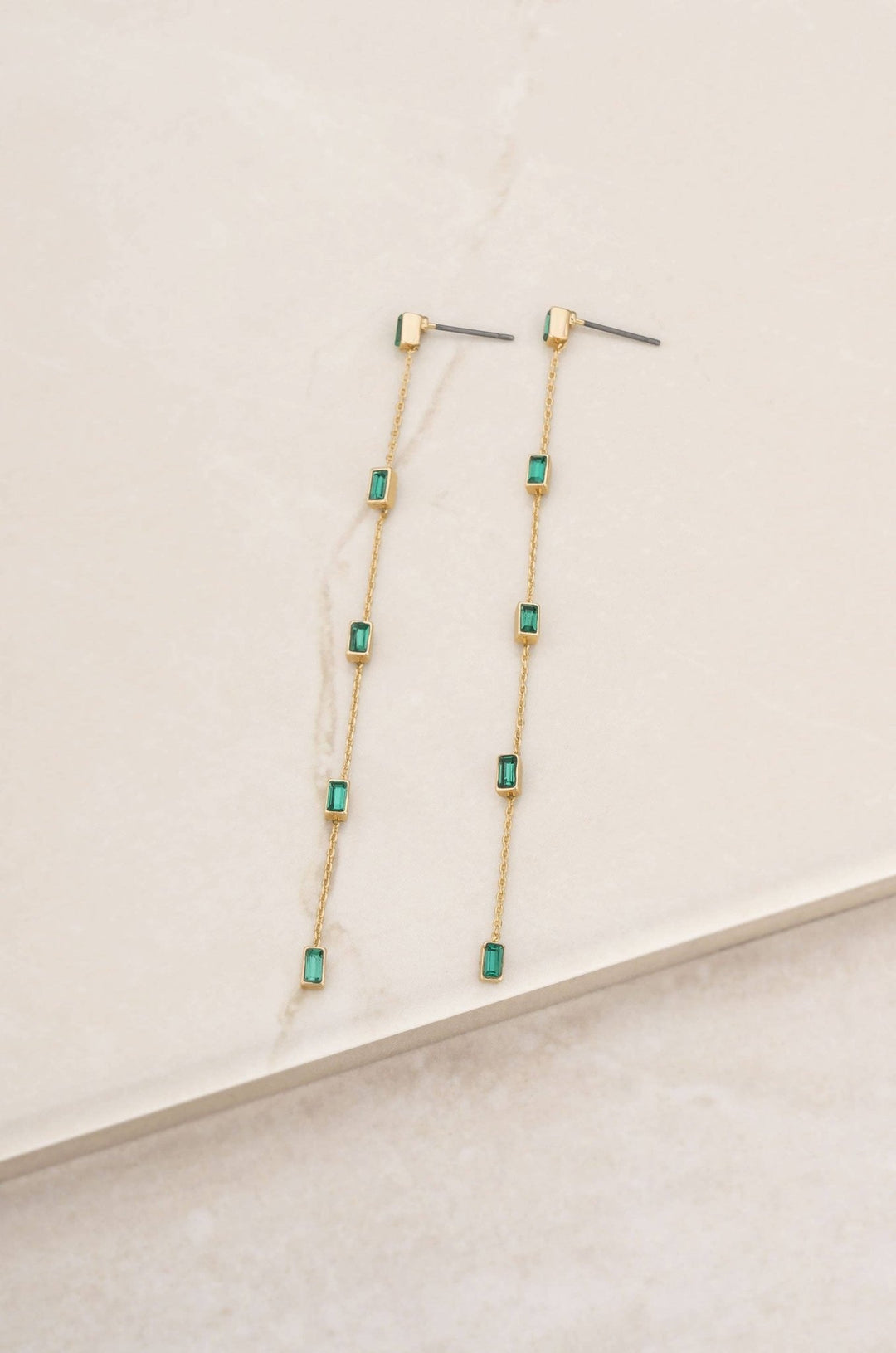 Dainty Statement Crystal Dangle Earrings: Clear Crystals / One Size - obligato