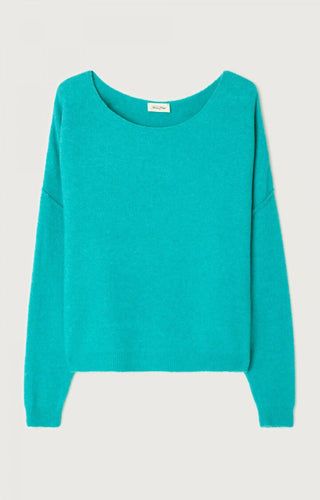 Damsville Sweater in Aqua - obligato