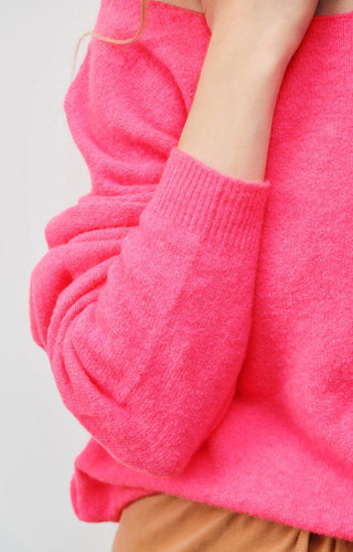 Damsville Sweater in Pink Neon - obligato