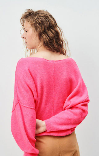 Damsville Sweater in Pink Neon - obligato