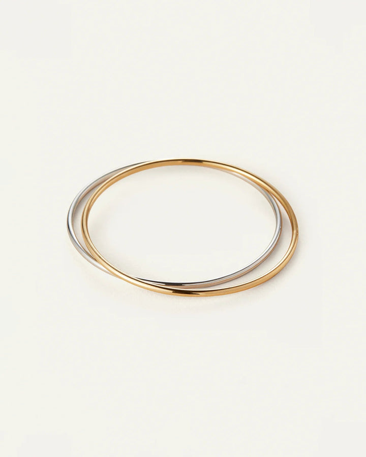 Dane Bangle Set 2 pack in gold/silver - obligato