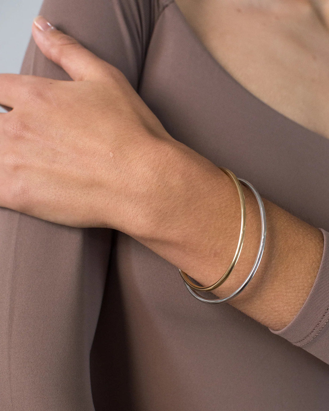 Dane Bangle Set 2 pack in gold/silver - obligato