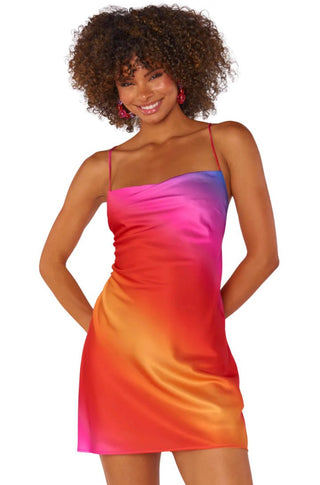 Dani Mini Dress in Sunset Ombre - obligato