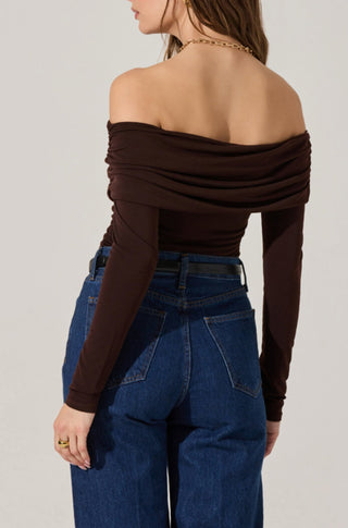 Datia Top in Brown - obligato