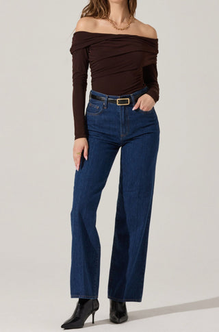 Datia Top in Brown - obligato