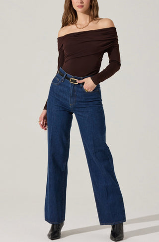 Datia Top in Brown - obligato