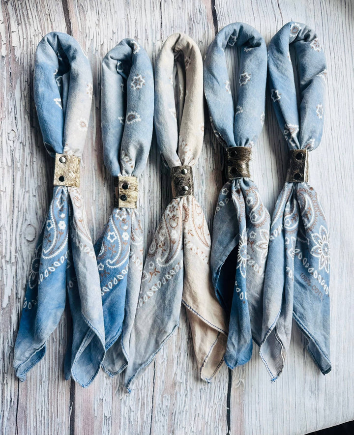 Denim Hues Hand Dyed Bandanas  - obligato