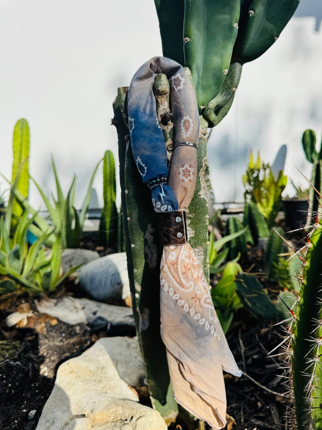 Denim Hues Hand Dyed Bandanas  - obligato