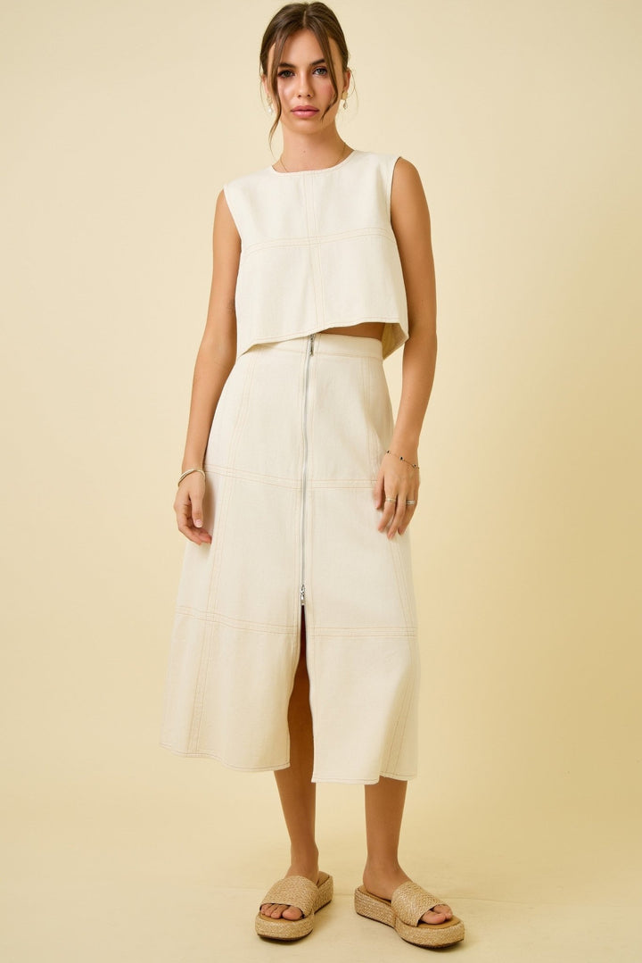 Denim Midi Skirt - obligato