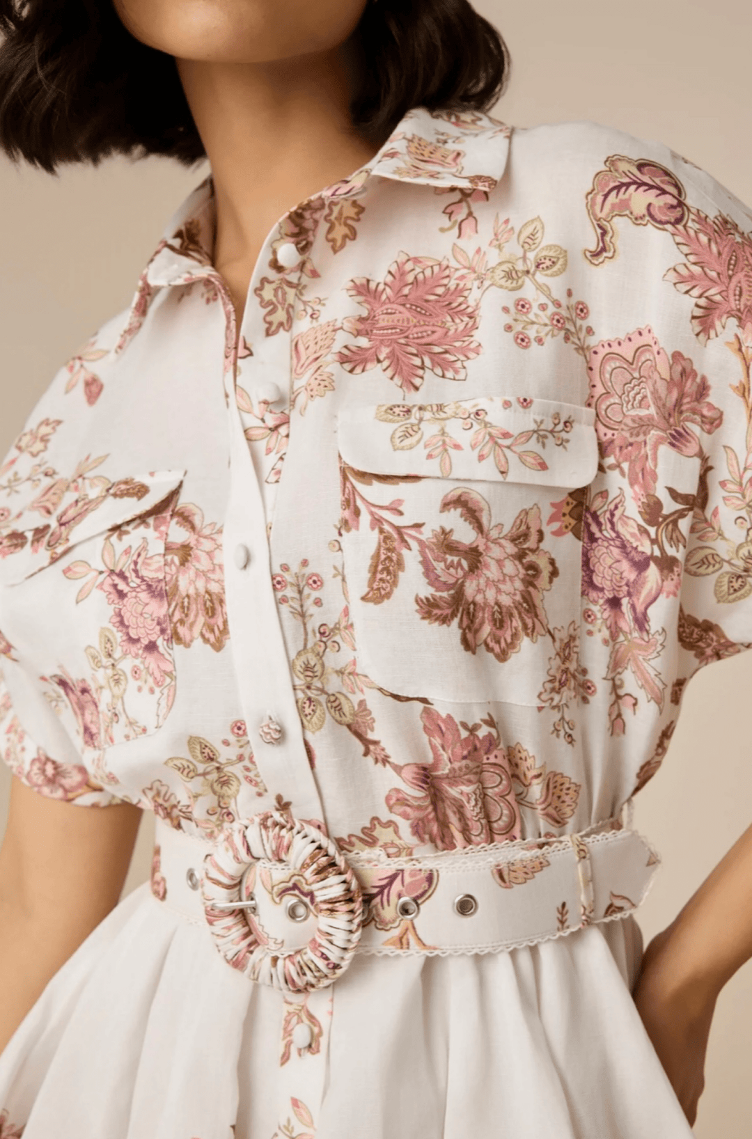 Diza Belted Short Dress - obligato