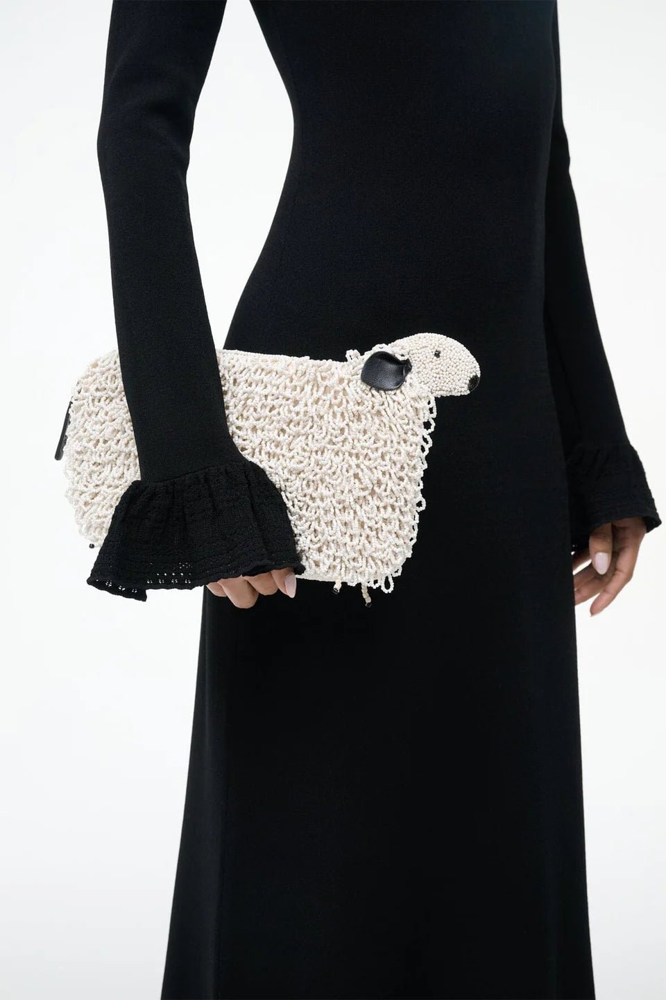 Dolly Beaded Clutch in Ivory - obligato