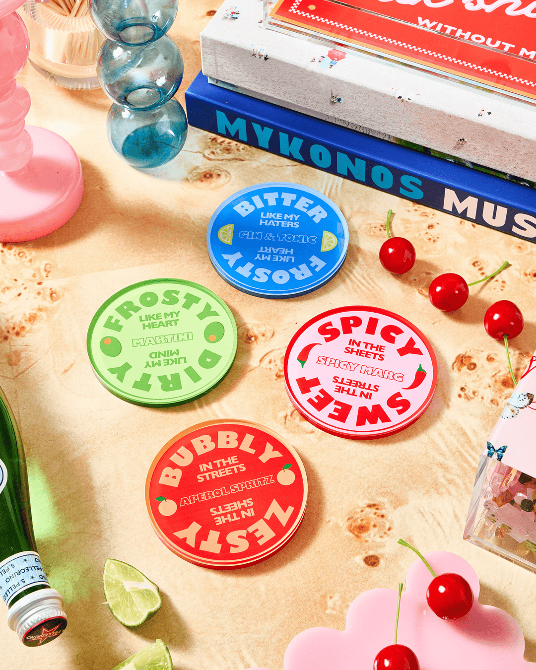 Drinks On Me | Set of 4 Coasters - obligato