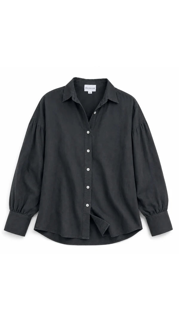 Drop Shoulder Shirt in Bottega Black - obligato