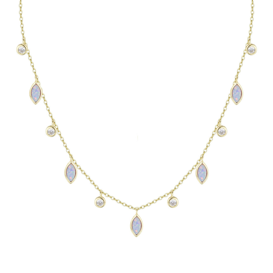 Drops of Spring Opal Choker Necklace: Orange Opal - obligato