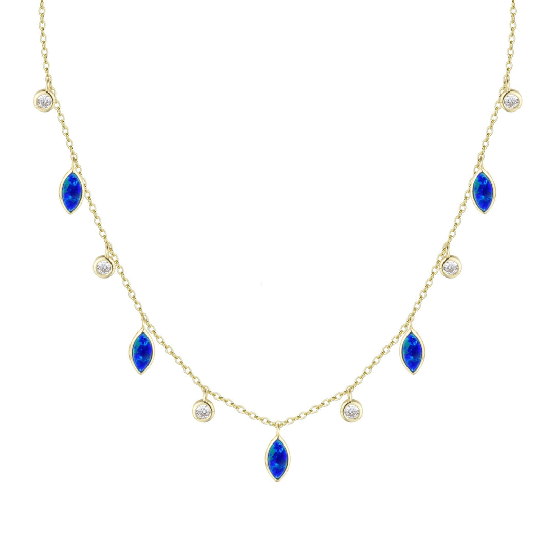 Drops of Spring Opal Choker Necklace: Orange Opal - obligato