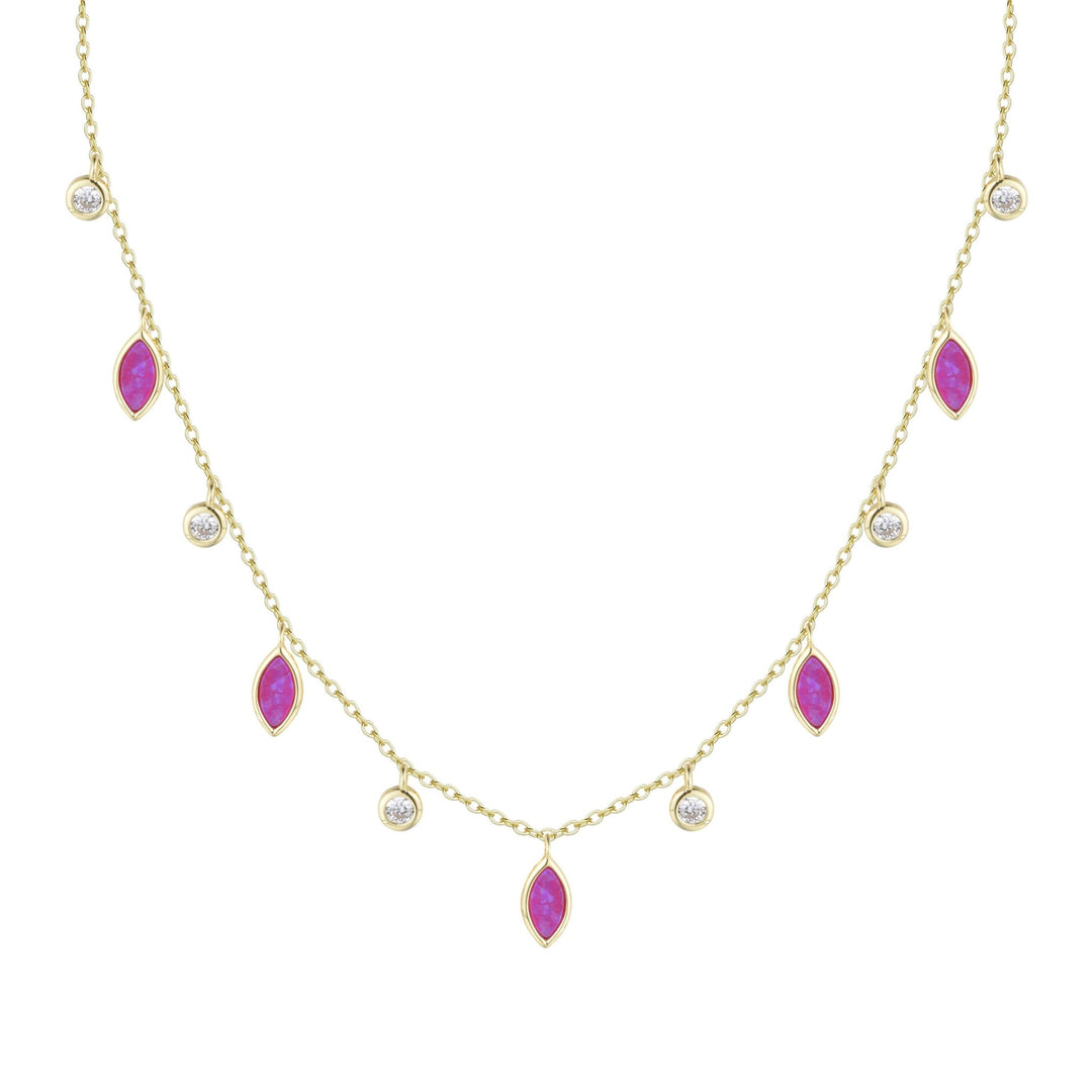 Drops of Spring Opal Choker Necklace: Orange Opal - obligato