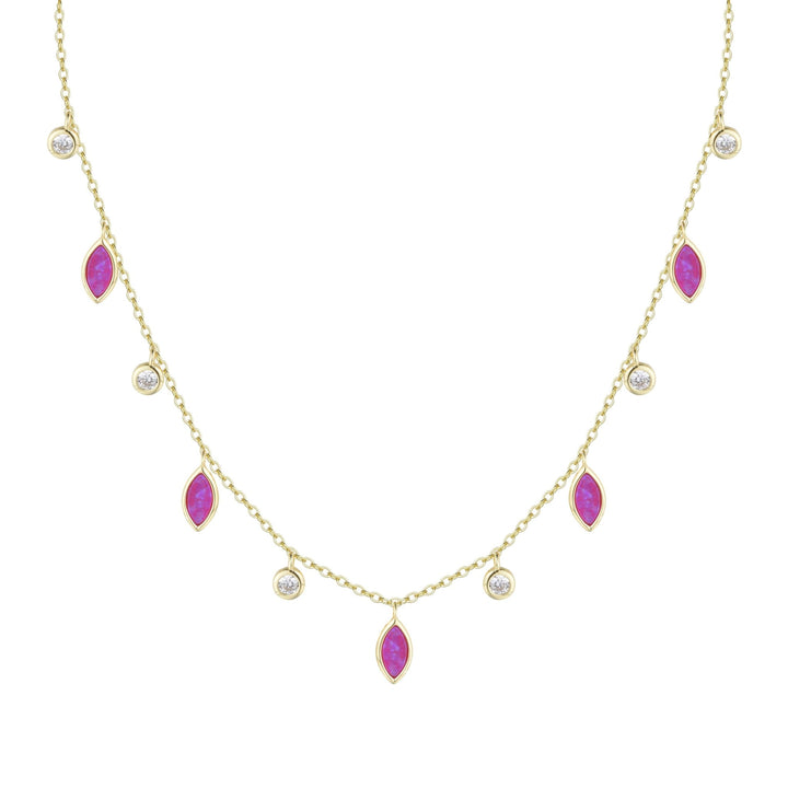 Drops of Spring Opal Choker Necklace: Orange Opal - obligato