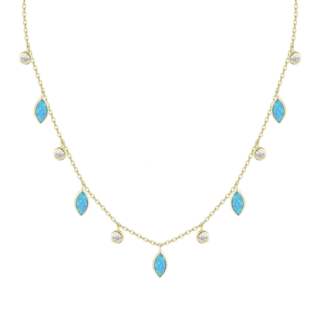 Drops of Spring Opal Choker Necklace: Orange Opal - obligato