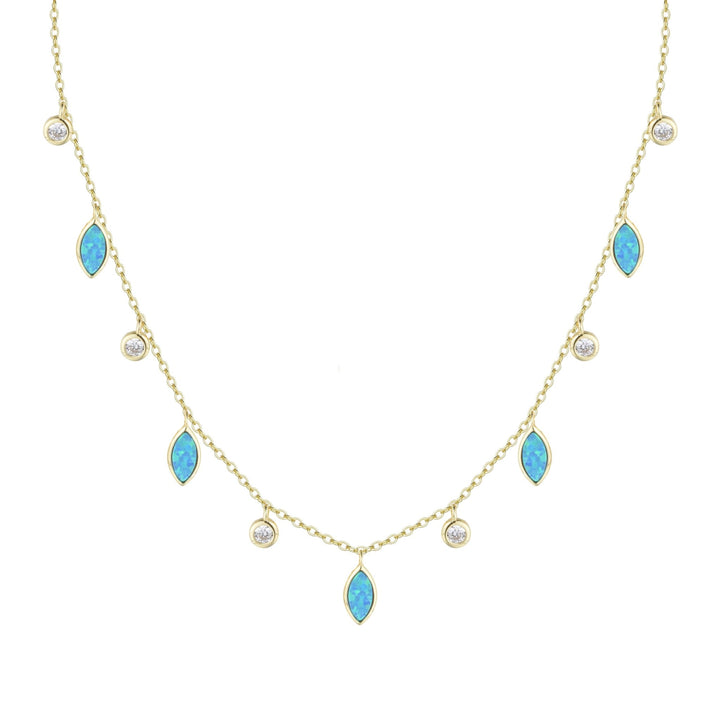 Drops of Spring Opal Choker Necklace: Orange Opal - obligato