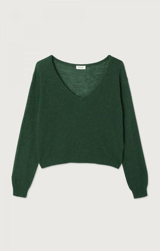 DUMY Lightweight Knit Sweater in Alligator Green - obligato