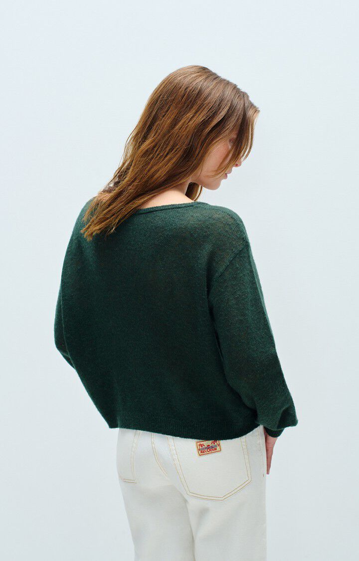 DUMY Lightweight Knit Sweater in Alligator Green - obligato
