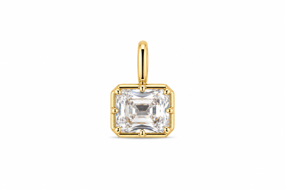 Emerald Cut Bezel Charm