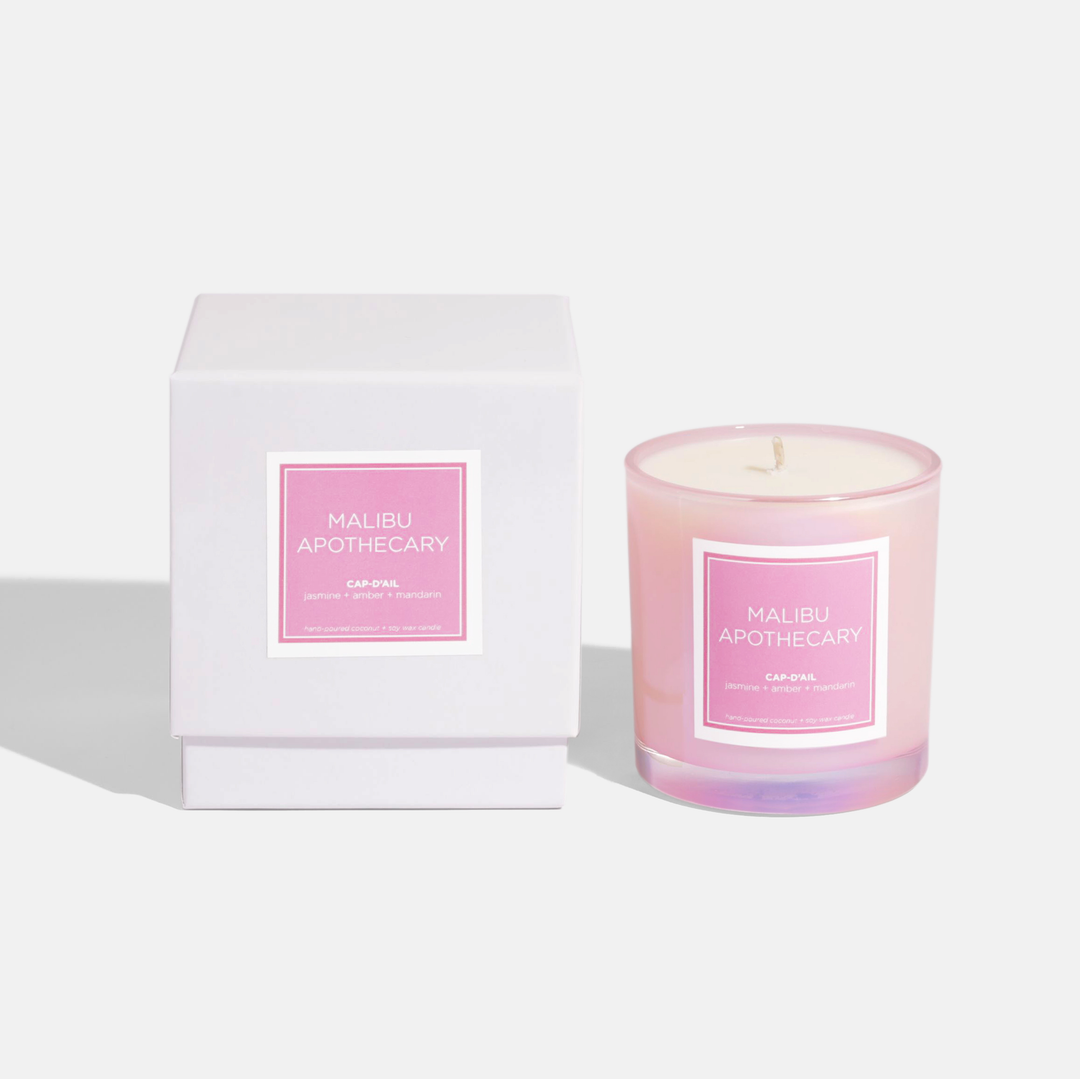 Iridescent Pink Candle: LAGUNA BEACH