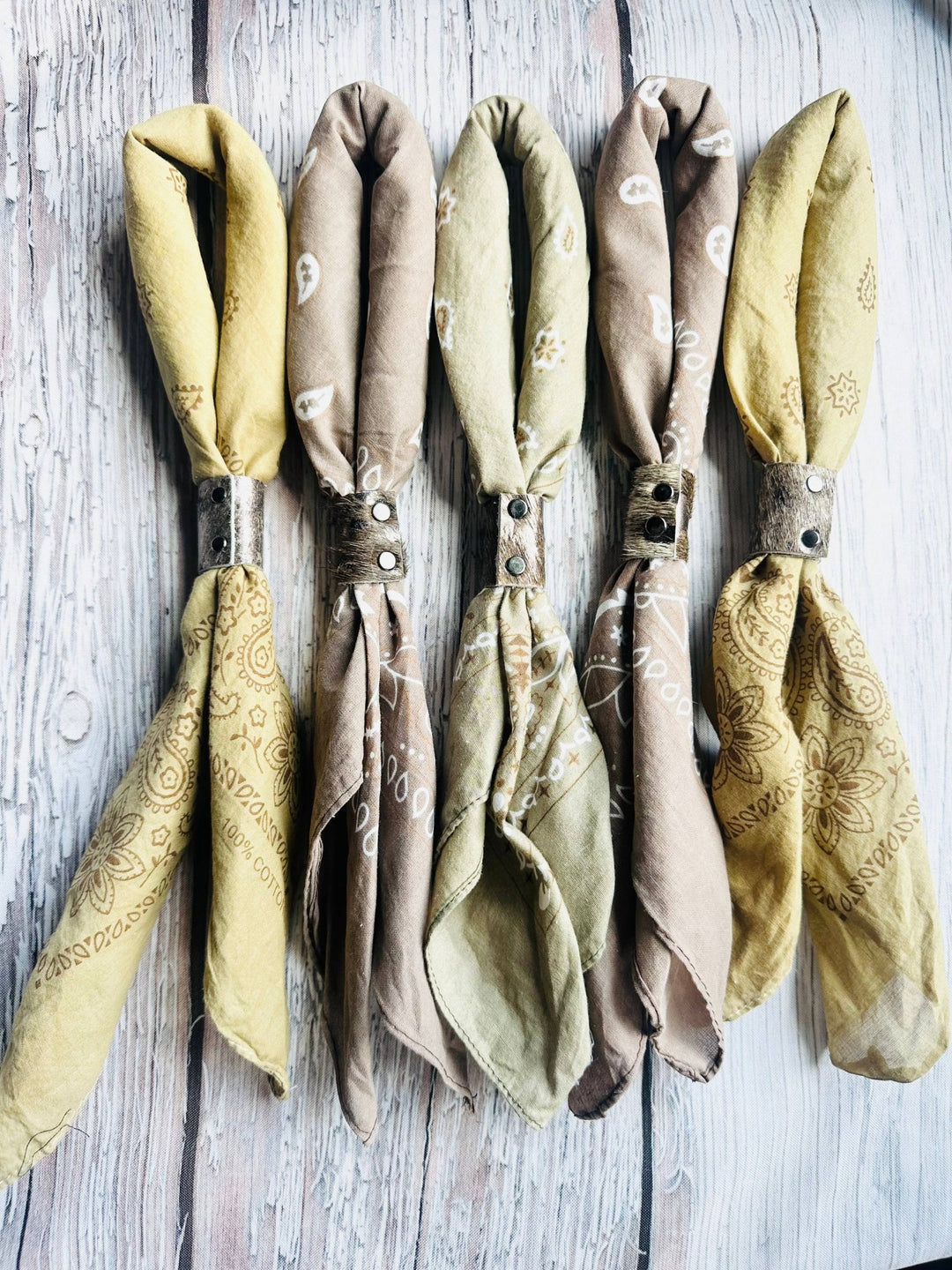 Earth Tones Hand Dyed Bandanas - obligato
