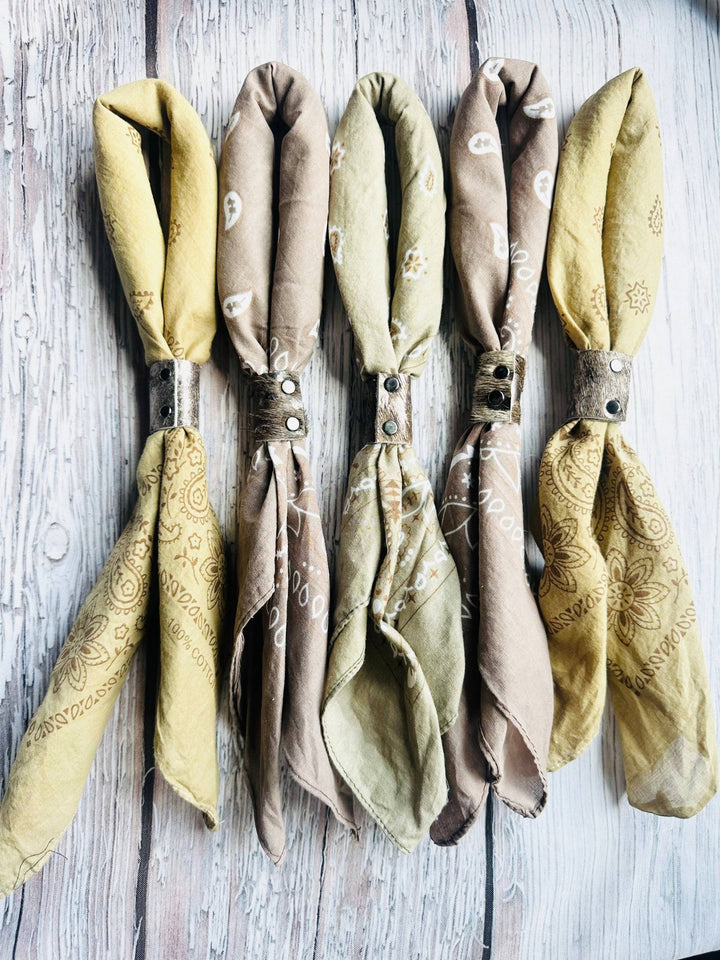 Earth Tones Hand Dyed Bandanas - obligato